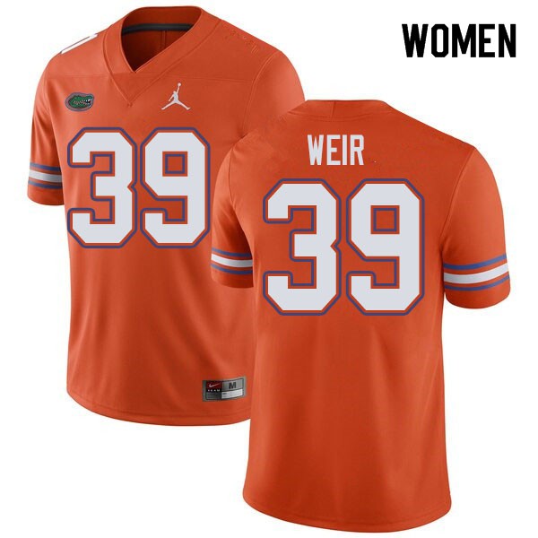 Jordan Brand Women #39 Michael Weir Florida Gators College Football Jerseys Orange